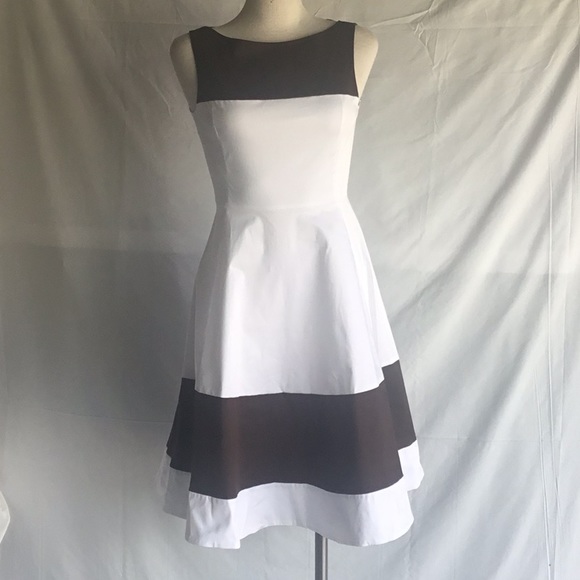 Kate spade brown and white cotton dress Sz 4 - Picture 2 of 8